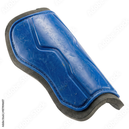 Blue Shin Guard Isolated on White Background