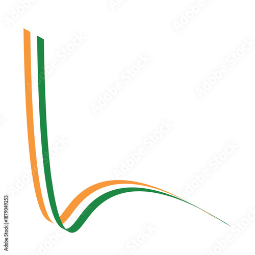 Indian Tricolor Ribbon Design in Flag Colors – Patriotic EPS Vector