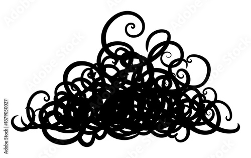 Wood Shavings Silhouette - Minimalist Vector