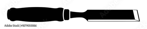 Wood Chisel Silhouette - Minimalist Vector Illustration