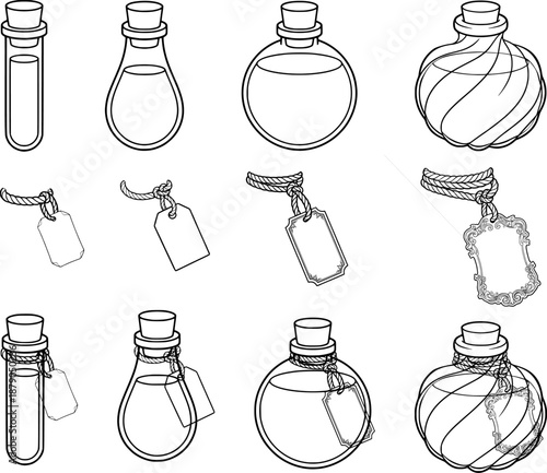 Vector Potions Linearts With Tags