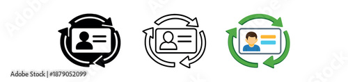 digital identity tiny recycle arrows around id card identity update refresh cycle