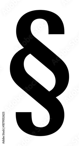 Section Symbol - Minimalist Black Silhouette Vector