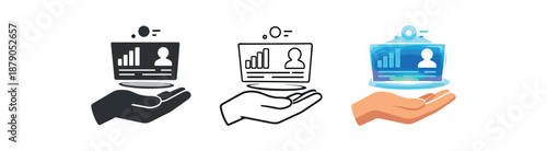 hands free interfaces minimal holographic display hovering above hand futuristic ui