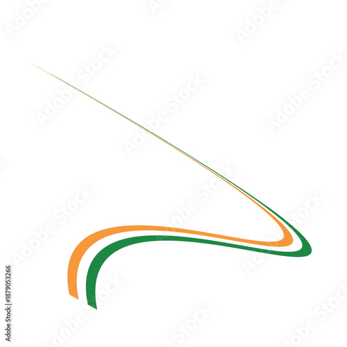 Indian Tricolor Ribbon Design in Flag Colors – Patriotic EPS Vector