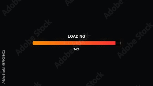 Wallpaper Mural Hexagon grid progressbar animation showing loading progress with bright colors against a dark background Torontodigital.ca