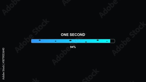 Wallpaper Mural Hexagon grid animation showing progress bar reaching completion over one second in dark background Torontodigital.ca