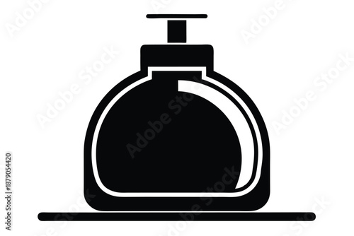 dish soap line art silhouette vector illustration