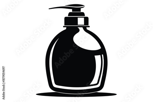 dish soap line art silhouette vector illustration