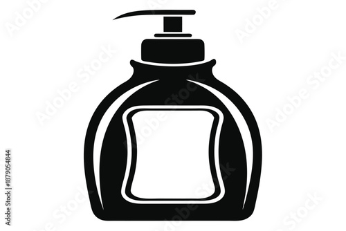 dish soap line art silhouette vector illustration