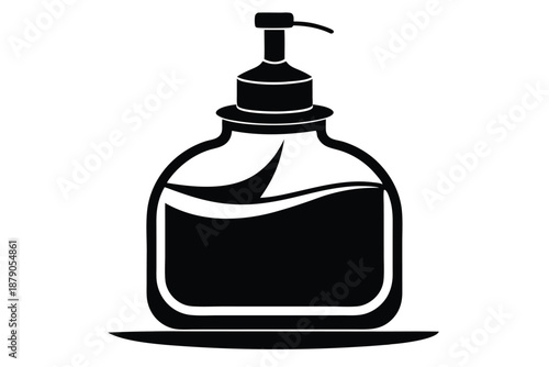 dish soap line art silhouette vector illustration