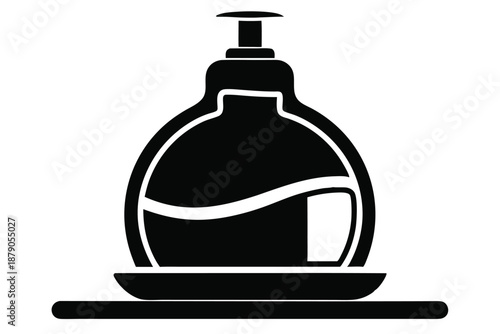 dish soap line art silhouette vector illustration