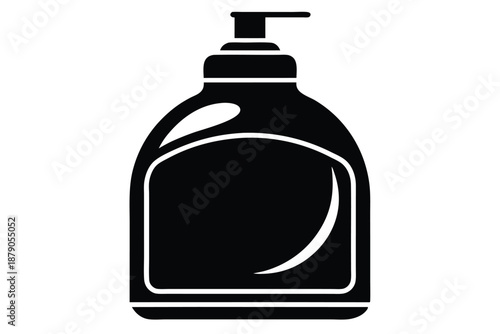 dish soap line art silhouette vector illustration