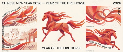 Celebrating Chinese New Year 2026 with vibrant art and the spirited essence of the Fire Horse