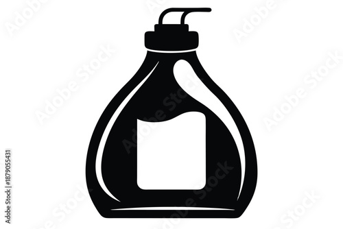 dish soap line art silhouette vector illustration