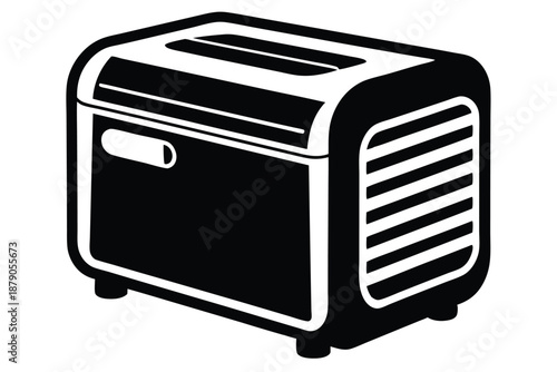 dehumidifier line art silhouette vector illustration