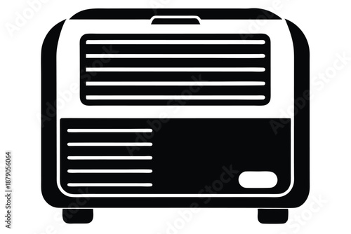 dehumidifier line art silhouette vector illustration