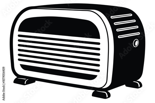 dehumidifier line art silhouette vector illustration
