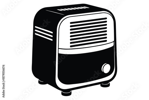 dehumidifier line art silhouette vector illustration