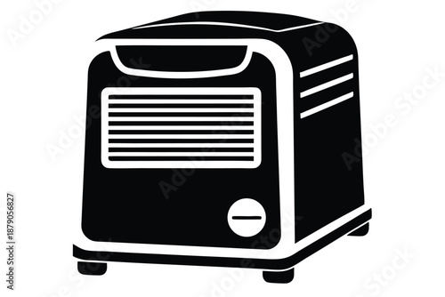 dehumidifier line art silhouette vector illustration