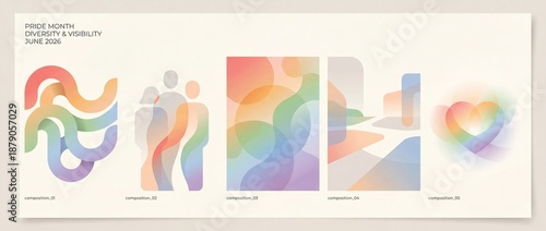 Wallpaper Mural Vibrant expressions of love and unity celebrating pride month in June 2026 with artistic colors and shapes Torontodigital.ca