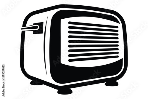 dehumidifier line art silhouette vector illustration