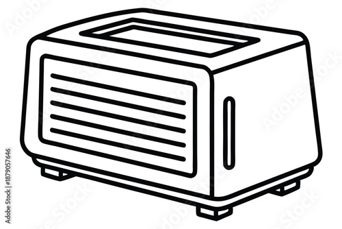dehumidifier line art silhouette vector illustration