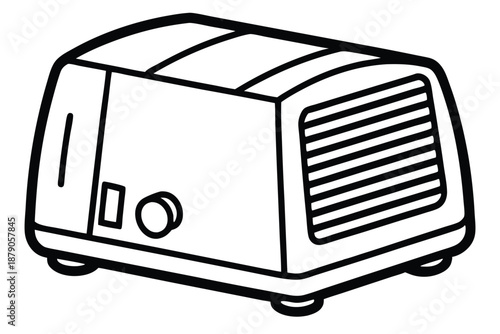 dehumidifier line art silhouette vector illustration