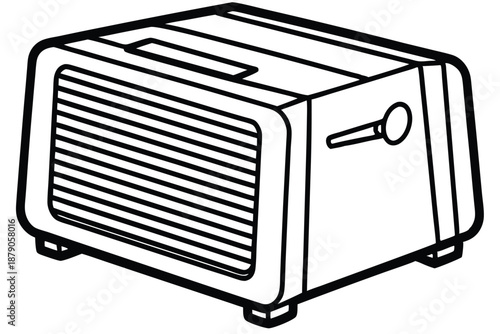 dehumidifier line art silhouette vector illustration