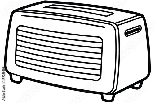 dehumidifier line art silhouette vector illustration