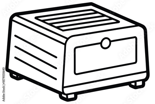 dehumidifier line art silhouette vector illustration