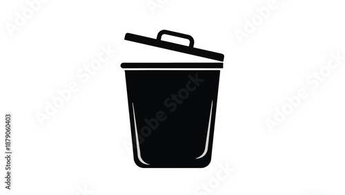 vector illustration of a dustbin