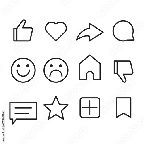 Social Media Icon Set Vector Design.