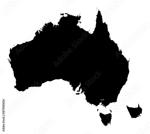 Australia Map - Minimalist Vector Silhouette