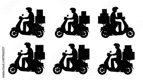 Vector illustration of a disabled man riding a sport wheelchair like a professional cyclist on a road race silhouette