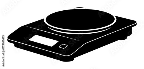 Kitchen Scale Vector - Minimalist Silhouette