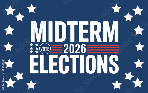 Midterm Elections 2026 Promotional Graphic with Stars