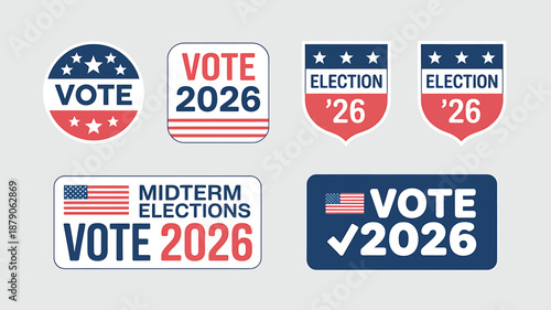 Election 2026 Stickers Collection for Voting Campaign