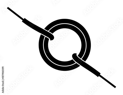 Inductor Coil Silhouette - Minimalist Vector Illustration