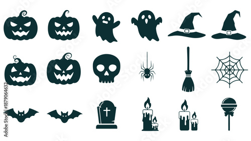 Halloween icons and symbols