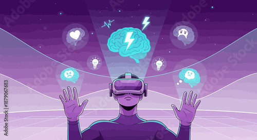 Immersive reality experience with emotional intelligence and virtual enhancements showcase