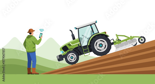 Innovative precision farming and farmer utilizing modern technology for agricultural advancement