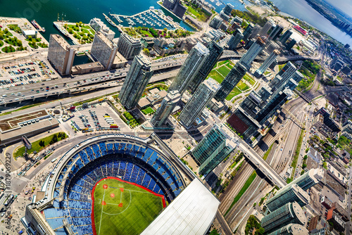 Photography Aerial perspective of the Toronto skyline