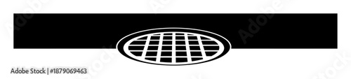 Drain Cover Silhouette - Minimalist Vector Illustration