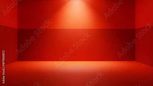 Red room with spotlight