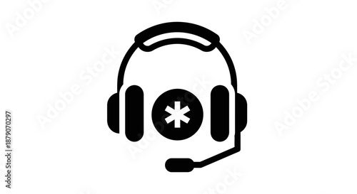 A customer service representative wearing a headset with a microphone for communication and support