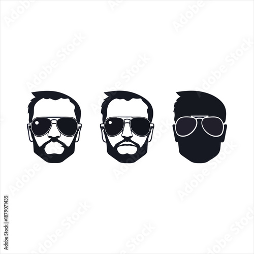 Sunglass or sunglasses icon silhouette vector black on a white background