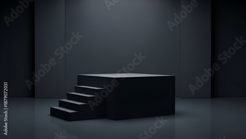 Minimalist black staircase
