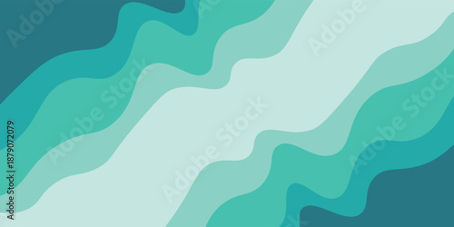 Sea waves layered vector background illustration and sea beach vector illustration.