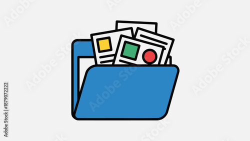 Digital File Management Folder Icon